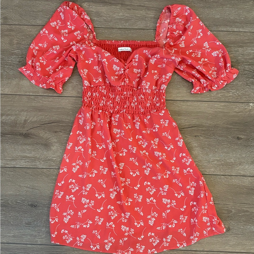 Abercrombie & Fitch Red and White floral dress